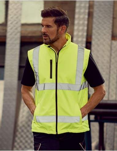 Y-HV006-Hi-Vis Softshell Gilet